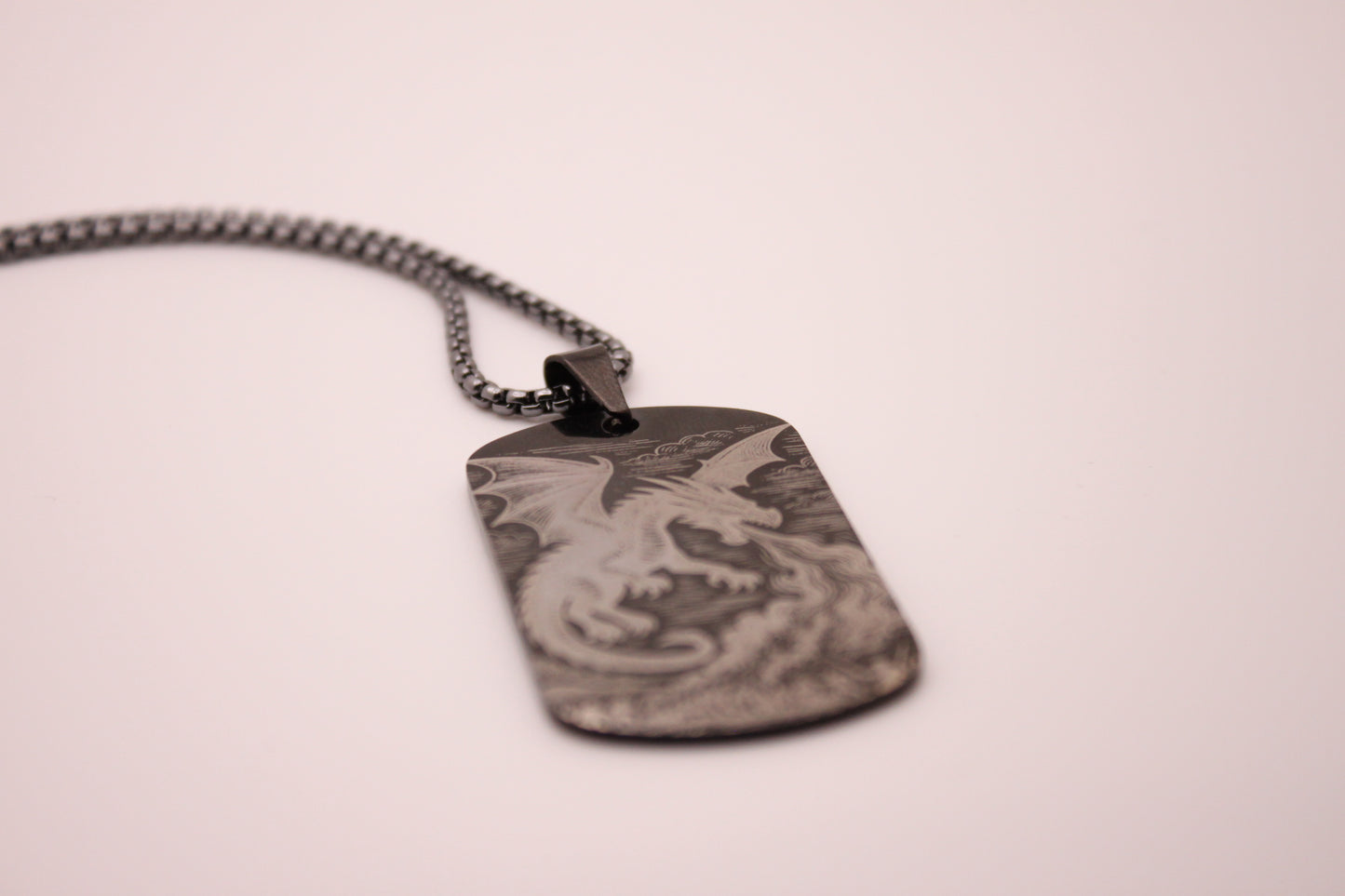 Dark Dragon Pendant Necklace
