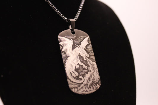 Dark Dragon Pendant Necklace