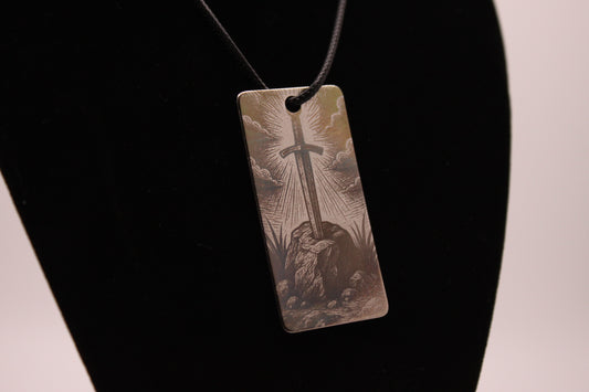Sword in Stone Pendant Necklace